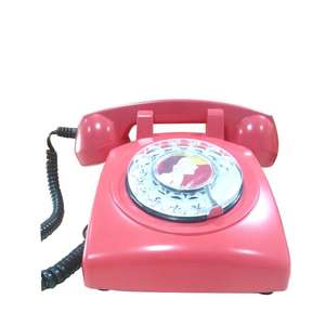 Prix de gros rétro fixe Antique, <span class=keywords><strong>Style</strong></span> européen Vintage rotatif bureau téléphone Audio livre d'or téléphone de mariage - Product Image 4