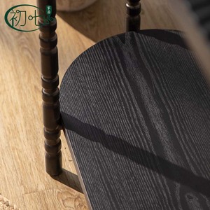 Vintage Style <b>Console</b> <b>Table</b> <b>Black</b> Wood Top Baking Paint Entryway Hallway Living Room Decoration Simple Design - Product Image 4