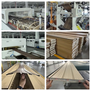 Panneau de soffite en <span class=keywords><strong>PVC</strong></span> à triple rainure en V avec bride de fixation à 5 fentes pour clous, grain de bois ventilé, pour plafond et toit - Product Image 3