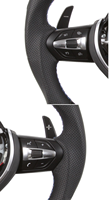 Compatible avec BMW F30 F31 F34 F35 F80 F83 F87 F06 F25 F26 F22 F23 F32 F07 F10 F18 Série 1 2 3 4 5 M Volant en fibre de carbone LED