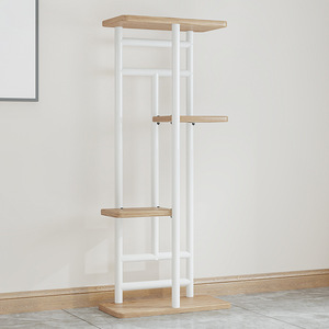 Support pour plantes à plusieurs niveaux en bois et métal, support à fleurs pour l'intérieur et l'extérieur, pour la maison, le jardin, le balcon, plantes vertes, design minimaliste - Product Image 4