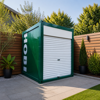 Rumah Kontainer Penyimpanan Modern Panel Sandwich Modular Portabel 20FT 40FT Gudang Mini Mobile Pintu Gulung untuk Halaman Rumah Pertanian