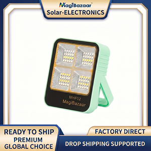 Linterna Solar Recargable MHF02, Linterna LED Impermeable IP65 para Camping, Soporte Magnético, Banco de Energía, Senderismo, Emergencias - Product Image 1