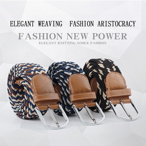 <span class=keywords><strong>Ceinture</strong></span> en tissu tressé élastique en polyester de 120 cm, personnalisée, de haute qualité, pour <span class=keywords><strong>homme</strong></span>, style décontracté, collection 2025, vente en gros - Product Image 3
