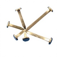 Attaches en métal plaqué or en forme de champignon pour scrapbooking, loisirs créatifs et reliure de bureau