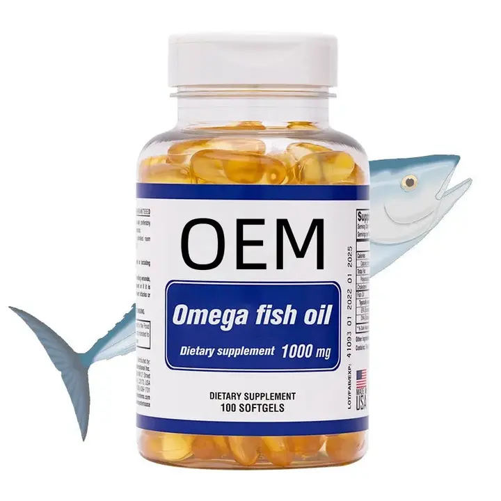Hete Verkoop Oem Omega 3 Visolie Supplement Zachte Capsules Voor Mannen En Vrouwen, Ondersteuning Logo Maatwerk En Label Afdrukken