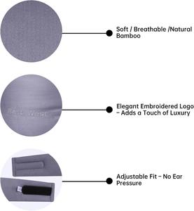 Masque de sommeil en bambou 3D occultant pour dormeurs latéraux, masque oculaire sans pression pour voyage en avion (gris) - Product Image 6