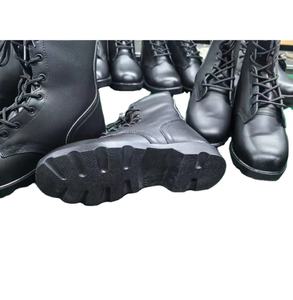 Bottes de combat longues en cuir noir DFS24 - Product Image 1