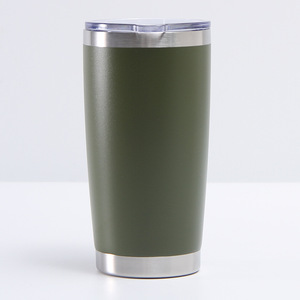 20oz Powder Coated Double Wall Vacuum Insulated Stainless Steel Travel <b>Coffee</b> Tumbler Mug with Slide Lid for Laser Engrave LOGO - Product Image 3