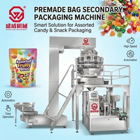 Pesage automatique Emballé individuellement Deuxième emballage en vrac Bonbons Snack Rotatif Fermeture Éclair Sac Pochette Machine d'emballage