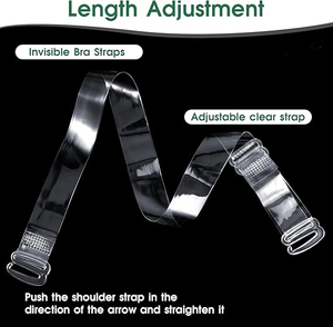 Áo ngực có dây đeo trong suốt và nâng ngực phía sau Áo ngực trong suốt không dây đeo lưng có thể điều chỉnh Phụ kiện áo ngực có dây đeo vai vô hình - Product Image 5