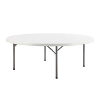 Offre Spéciale Table de Banquet Extérieure Pliante Ronde en Plastique pour 8-10 Personnes, Idéale pour Mariages et Fêtes