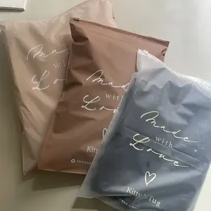 Custom Logo Biodegradable Plastic Bag Packaging Customized Printed Tshirt Clothes Packaging Slider Ziplock Garment Bags