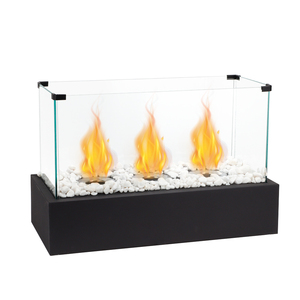 <span class=keywords><strong>Cheminée</strong></span> d'intérieur moderne à trois brûleurs ronds, <span class=keywords><strong>grande</strong></span> <span class=keywords><strong>cheminée</strong></span> carrée à éthanol, foyer extérieur en verre sans fumée - Product Image 2