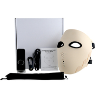 Masque facial LED en silicone souple portable, thérapie photonique à lumière rouge laser infrarouge proche 1064 nm