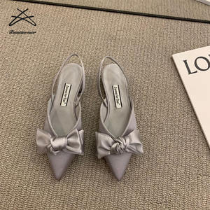 Nuova estate <span class=keywords><strong>donna</strong></span> sandali Slingback <span class=keywords><strong>scarpe</strong></span> alla moda con fiocco a punta a punta <span class=keywords><strong>tacco</strong></span> <span class=keywords><strong>basso</strong></span> da <span class=keywords><strong>donna</strong></span> elegante <span class=keywords><strong>scarpe</strong></span> pump - Product Image 3