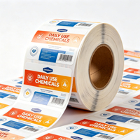 Promotion : Étiquettes autocollantes personnalisées imprimées, écologiques, recyclables, imperméables, en rouleau, avec codes-barres pour produits chimiques quotidiens