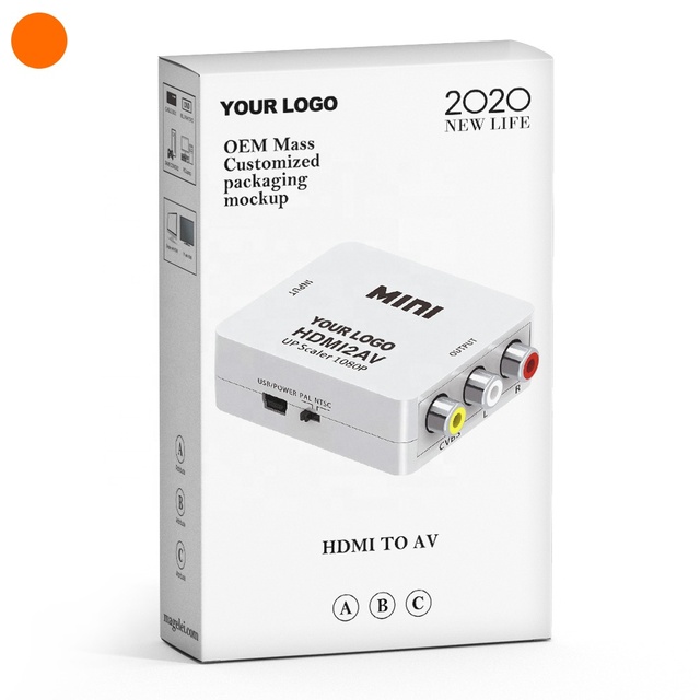 Full HD 1080p Mini Size Hdmi2av Hdtv Hdmi to 3 Rca Adapter Hdmi to AV Converter
