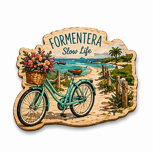 Imán de recuerdo de MDF con diseño de la isla de <span class=keywords><strong>Formentera</strong></span>, Extraworld, imán magnético con diseño marino, regalo turístico - Product Image 1