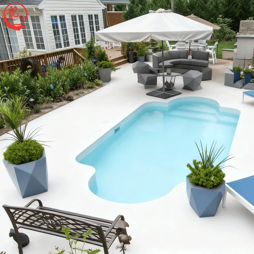 Below Grade Fiberglass Swim Pool Electrically Insulating Man-Made Structure Designed Hold Water Built Into Ground Swimming Pool