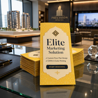Service d'impression de brochures pliées en trois, personnalisées, offset, couleur pleine, avec plastification, pour la promotion professionnelle des entreprises