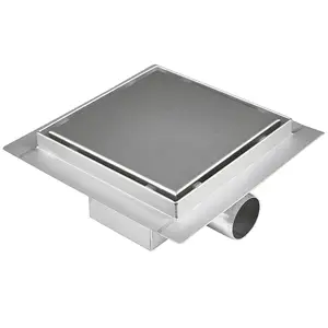 SUS 304 acciaio inossidabile nascosto anti-odore scarico quadrato invisibile griglia piastrella inserto bagno quadrato doccia scarico a pavimento