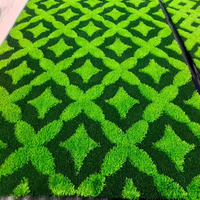 Tapis de gazon artificiel hexagonal créatif 25MM pour balcon, décoration extérieure, carrelage pliable portable, bricolage, emboîtable, pour mariage