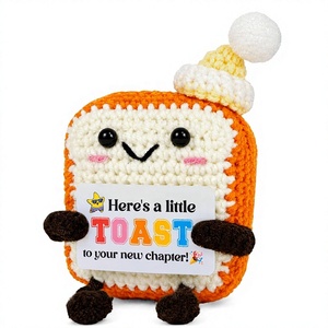 Tostada <span class=keywords><strong>de</strong></span> Ganchillo Hecha <span class=keywords><strong>a</strong></span> Mano para Apoyo Emocional, Tostada Positiva Tejida, Regalo <span class=keywords><strong>de</strong></span> Felicitación para Boda, Embarazo, Mamá, Papá, Regalos para Mujeres - Product Image 1