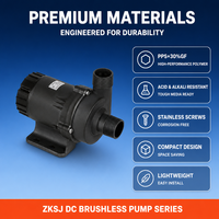 Pompa Air Akuarium Ultra Senyap ZKSJ BLDC 24V DC Brushless Submersible Pump Pengatur pH Cerdas Hub Tahan Lama Harga Produsen