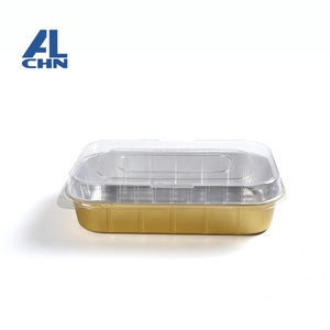 Gold Inside,Black Outside 3500ML/123oz <strong>Food</strong>-grade Large Size Takeaway <strong>Food</strong> Packaging BBQ Aluminum <strong>Foil</strong> <strong>Container</strong> With Clear Lids - Product Image 4
