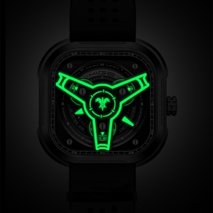 Reloj de pulsera personalizado OEM de 43 mm con caja de acero inoxidable y correa de silicona para hombre, reloj único con esfera luminosa, deportivo, cuadrado, de cuarzo. - Product Image 4