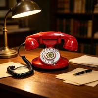 Téléphone rotatif rétro vintage antique - Téléphone filaire d'intérieur pour hôtel