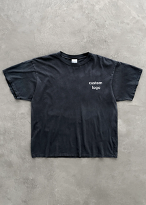 T-Shirt in cotone 100% con stampa Streetwear personalizzata Dtg oversize rilassata e corta - Product Image 5