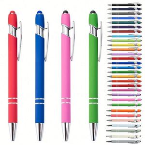 Stylo publicitaire fantaisie de luxe en métal coloré, fournitures de bureau, papeterie, stylet personnalisé, stylo à bille de marque avec logo - Product Image 2