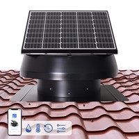 Ventilateur de toit solaire HVAC en gros avec contrôle par application, ventilateur d'air de grenier DC pour usine et résidentiel, extracteur de chaleur