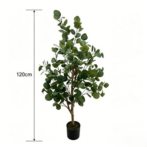 Artificial Eucalyptus <b>Plant</b> with Real Wood Stem Faux Potted Olive Tree in White Pot for Home Office Living Room Modern Decor Who - Product Image 2