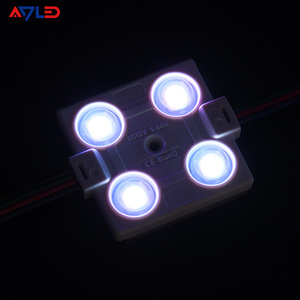 ป้ายโฆษณากลางแจ้งแบบ LED RGB พิกเซล โมดูล 12V SMD5050 4 เลนส์ โมดูล LED 1.44W IP67 160 °   ไฟส่องสว่างสำหรับกล่องไฟกันน้ำ - Product Image 4