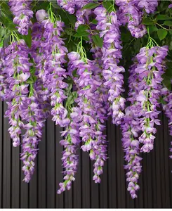 K-0635 Artificial Silk Hanging Wisteria Flower Vine Wedding Decoration Ceiling Flower Wisteria Hanging Flowers