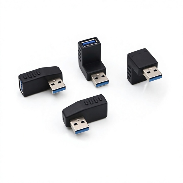 USB 3.0 Male to Female Extension Adapter USB Multiple Direction 90 270 Degree Combo Vertical up and Down Angle Coupler Connector