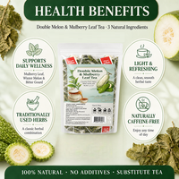 Sachets de thé aux feuilles de mûrier, melon d'hiver naturel et melon amer, boisson à base de plantes pour l'équilibre glycémique, vente en gros directe usine