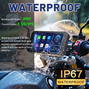 אופנוע + carplay + עמיד למים + gps rtk אופנוע eky lcd יישום וינטג טלוויזיה אוניברסלי prolech 8 "שמש עבור - Product Image 3