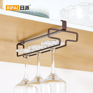 Estante para copas de vino Ripai, para colgar debajo del gabinete, sin necesidad de perforar, soporte de almacenamiento para copas de vino tinto - Product Image 3
