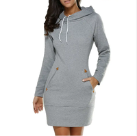 2024 femmes robe à capuche décontracté dames à manches longues pull pull pull hauts grande taille