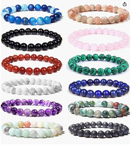 6Mm Đá Tự Nhiên Vòng Hạt Vòng Đeo Tay Agate Tay Chuỗi Đá Quý Pha Lê Bead Vòng Đeo Tay Cho Phụ Nữ Và Nam Giới - Product Image 3