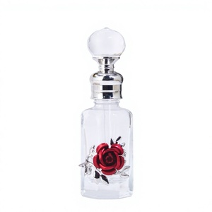 Arabic Style 12ml Rose Pattern Octagonal <b>Bottle</b> Colorful Perfume Essential Oil Dispensing <b>Bottle</b> - Product Image 5