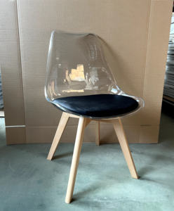 Precio barato diseño nórdico Interior Exterior silla tapizada transparente PP plástico <span class=keywords><strong>tulip</strong></span>án <span class=keywords><strong>sillas</strong></span> de comedor - Product Image 5