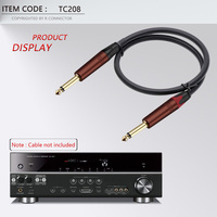 Personnalisé 6.35MM Mono TS Mâle à Mâle Mono Audio Jack TS Câble Jack à RCA Câble