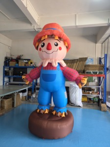 Figurines gonflables publicitaires, modèle de épouvantail géant gonflable de 3 m de haut avec éclairage LED et base pour la décoration de fête et d'événements - Product Image 5