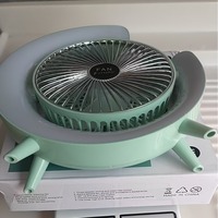Nouveau ventilateur électrique rechargeable USB 2024 avec LED RGB et dissipateur thermique en plastique pour boîtier d'ordinateur, dortoir d'étudiants, utilisation sur table