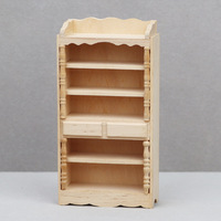 Mini vitrine de salon en bois pour maison de poupée de vitrine de meubles classiques